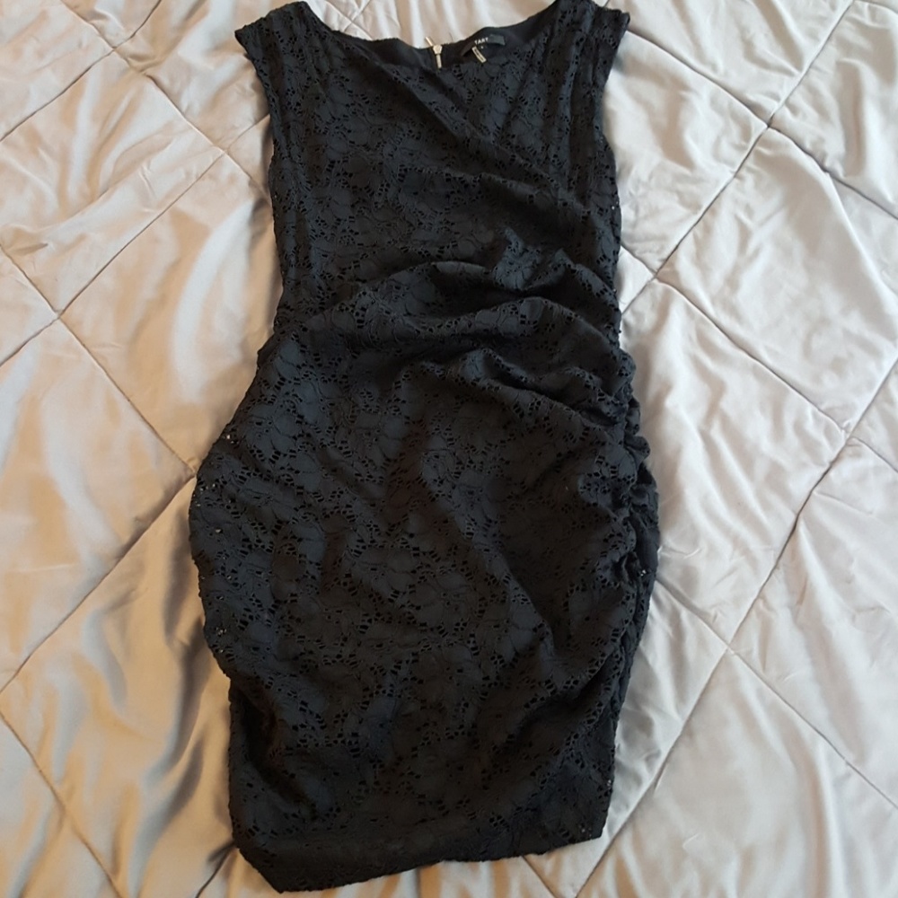 Women's Sexy Sleeveless Lace Dress w/Ruching
